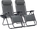 JEAREY Oversized Zero Gravity Lounge Chairs Set of 2, Adjustable Steel Mesh by JEAREYOutdoorsCollection