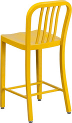 Flash Furniture Gael Commercial Grade 2 Pack 24" High Yellow Metal - Image 8