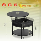 WLIVE Round Lift Top Coffee Table - Image 3