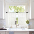 MIULEE Short Sheer Curtains 30 Inch Length 2 Panels, 29 x 30 Inches, Ivory | by MIULEE