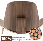 Furgle Mid Century Modern Shell Lounge Chair, PU Leather, Tripod Plywood - Image 7