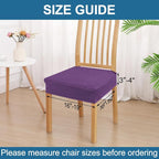 Smiry Waterproof Seat Covers for Dining Room Chairs Set of 6, Stretch Jacquard - Image 2