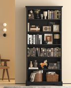 TVU 6-Tier Wooden Bookshelf, 76 Inch Tall Bookshelf - Image 2