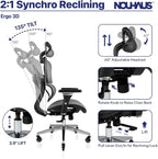Nouhaus Ergo3D Ergonomic Office Chair Lumbar Support Mesh Office Chair - Image 6