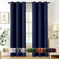 MIULEE Blackout Curtains for Bedroom 2 Panels 40 x 80 Inch Long Navy Blue | by MIULEE