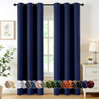 MIULEE Blackout Curtains for Bedroom 2 Panels 40 x 78 Inch Long Navy Blue | by MIULEE
