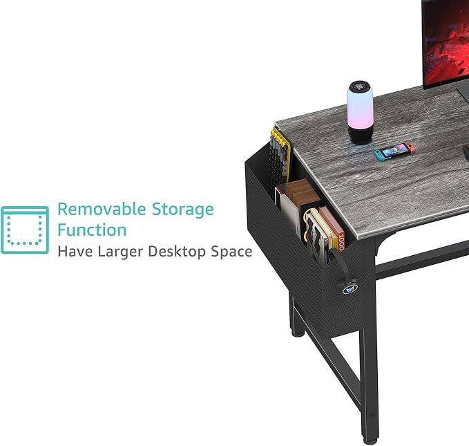 Lufeiya Computer Desk with File Drawers Cabinet, 47 Inch Home Office Desks with - Image 7