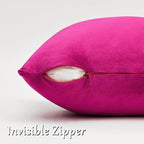 GIGIZAZA Hot Pink Velvet Pillow Covers 26x26 Decorative Pillows Pack of 2 | - Image 3