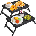Artmeer Bed Tray Table with Folding Legs, Bamboo Breakfast in Bed by Artmeer