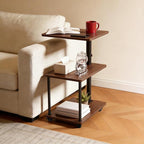 Swivel Side Table for Small Spaces, Adjustable Height End Table for Different - Image 8