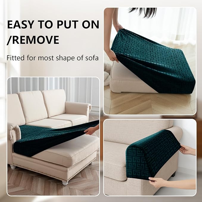 UNBBRRL 10 Pieces Stretch Sofa Cushion Covers - Image 4