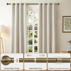 Antique Bronze Curtain Rods for Windows 72 to 144 Inch Long Brass Window - Image 3