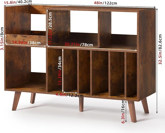 LELELINKY Large 48'' Record Player Stand - Image 2