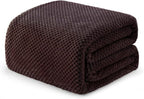 Exclusivo Mezcla Soft Waffle Fleece Bed Blanket Twin XL Size, Coffee | by ExclusivoMezcla