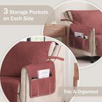 Large Quilted Recliner Chair Covers, Waterproof Red Chair Covers, Lazy Boy - Image 4