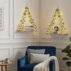 RICHER HOUSE Artificial Ivy LED-Strip Wall Hanging Shelves, Macrame Shelf - Image 3