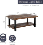 Alaterre Furniture Pomona Rustic Coffee Table - Image 3