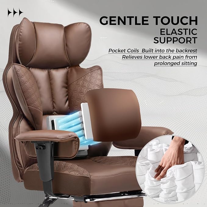 COMHOMA Big and Tall Office Chair Heavy Duty Wide Ergonomic Gaming Chair - Image 4