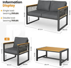 Pamapic 6 Pieces Outdoor Patio Furniture Set - Image 8