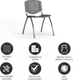 Flash Furniture HERCULES Series 880 lb. Capacity Gray Plastic Stack Chair - Image 5