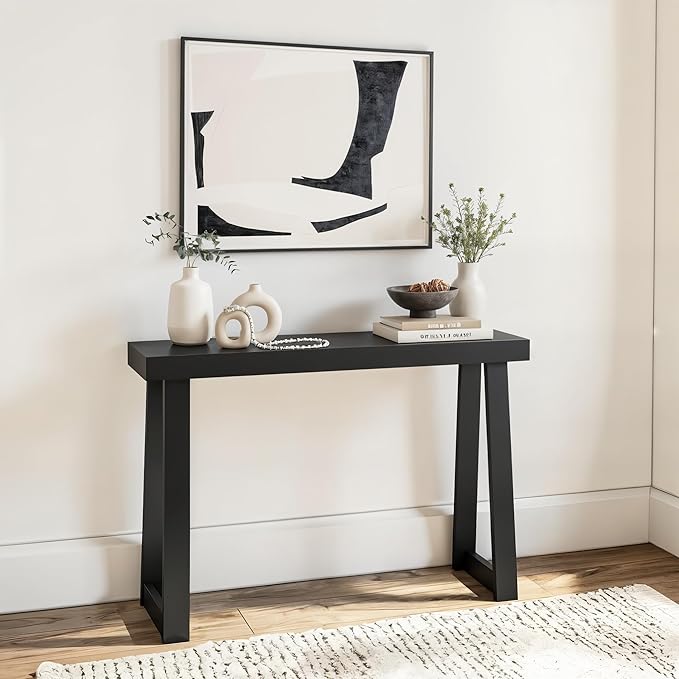 Plank+Beam Solid Wood Console Table, 46 Inch, Sofa Table, Narrow Entryway Table by PlankBeam