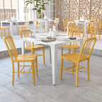Flash Furniture Gael Commercial Grade 2 Pack Yellow Metal Indoor-Outdoor Chair - Image 2