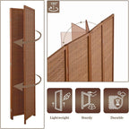 4 Panel Room Divider and Extra Wide Folding Privacy Screen, Bamboo Room Divider - Image 5