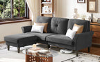 Welzona Sofas for Living Room, Midcentury Modern Small Sectional Couch by WelzonaDirect