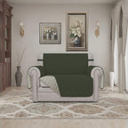 Easy-Going Reversible Couch Cover, Oversized Chair, Army Green/Beige | Machine - Image 2