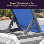PURPLE LEAF Patio Chaise Lounge Chair Set Outside Aluminum Plastic Stackable - Image 8
