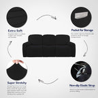 PureFit Super Stretch 3 Seats Recliner Sofa Couch Cover - Image 3