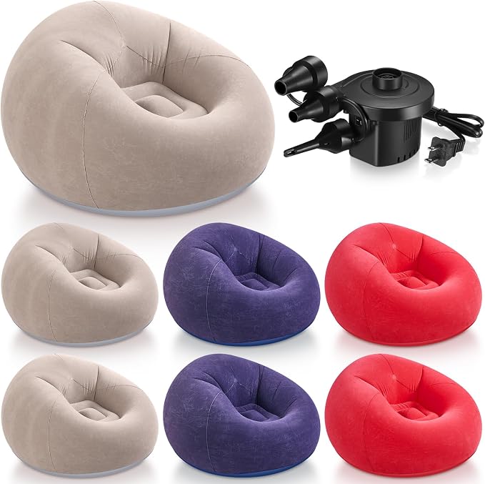 Realspring 6 9 12 Pcs Inflatable Bean Bag Chairs by Realspring