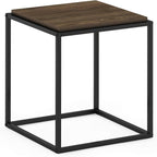 Furinno Moretti Cube Modern Stackable End Table Shelf, Columbia Walnut - Image 5