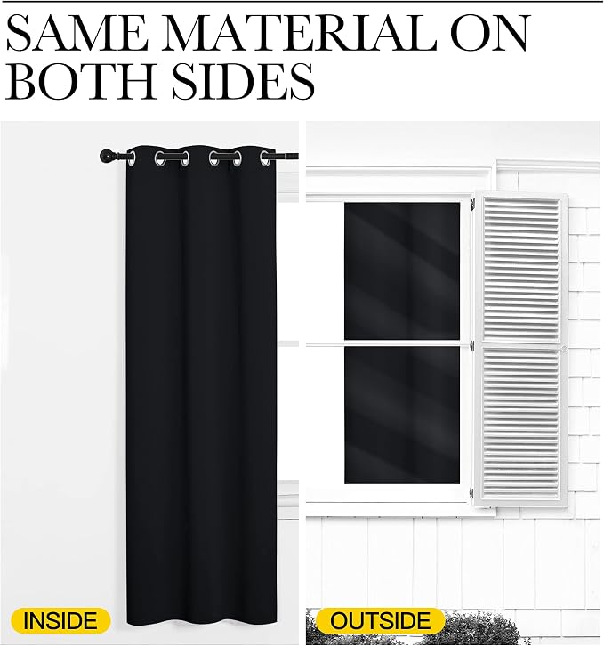 NICETOWN Bathroom Blackout Thermal Curtains and Drapes - Image 6