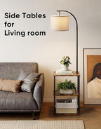 PARTPHONER Floor Lamp with Table, Night Stand with Lamp, Narrow Side Table with - Image 7