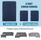 Water Repellent Sectional Couch Covers L Shape, Stretch Sofa Seat Cushion - Image 7