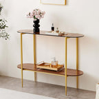 LumFurn Oval Glass Console Table - Image 3