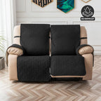 Genina Black Waterproof Loveseat Recliner Cover, Sofa Cover - Image 8