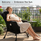 Lazy Chair for Living Room, Large Black Accent Chair - Image 4