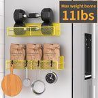 Magnetic Spice Rack for Refrigerator, 2 Pack 100% Metal Strong Magnet Shelf - Image 4
