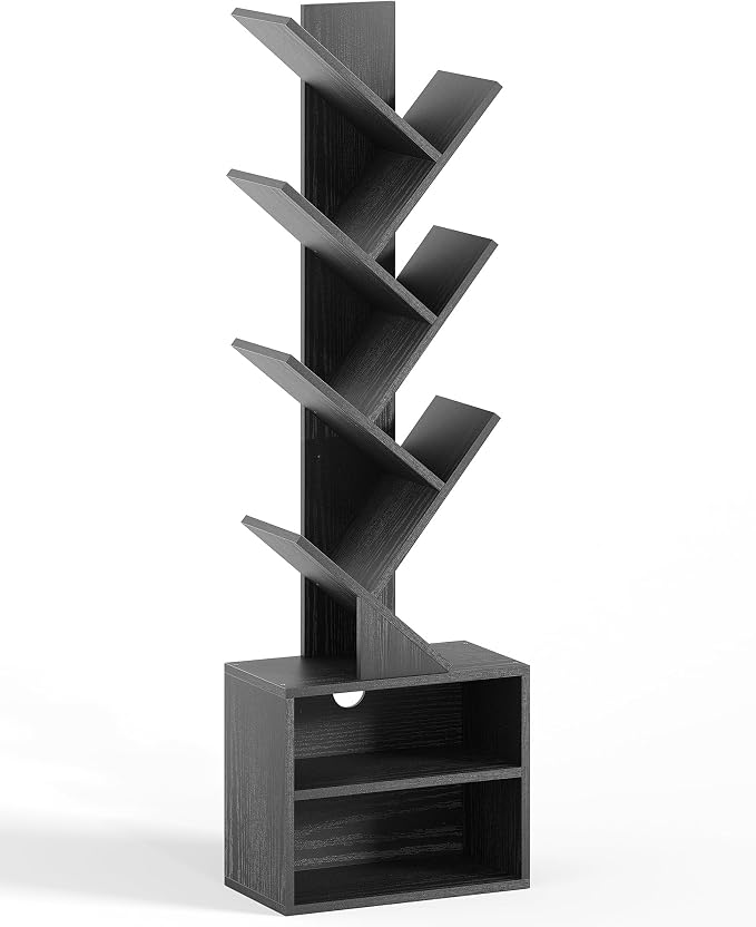 SUNMORY 6 Tier Tree Bookshelf, Small Bookcase - Image 6