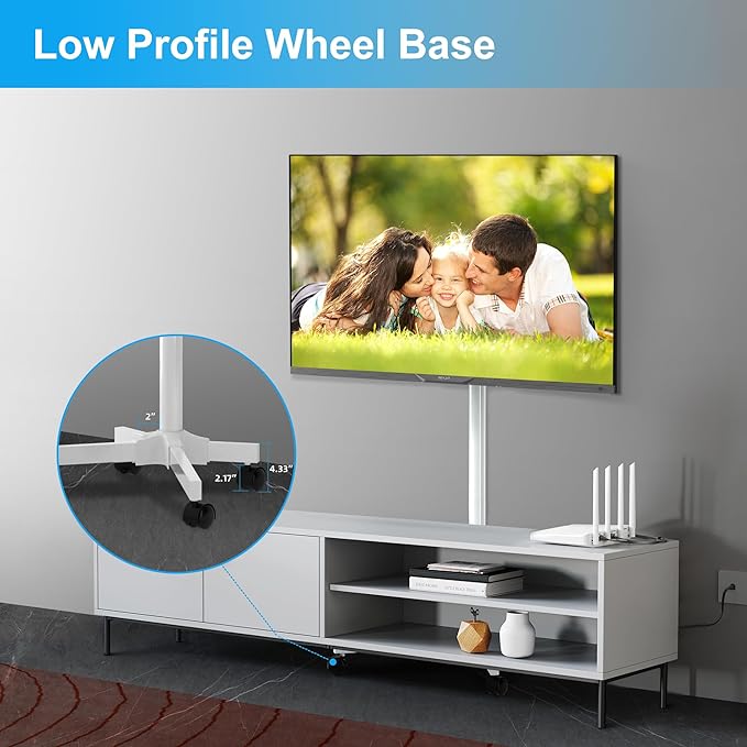 Mobile TV Carts on Wheels for 21-60 Inch Flat/Curved Panel Screens TVs - Image 5