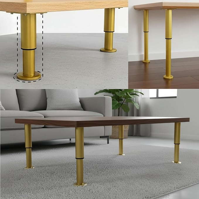 4PCS Adjustable 3.1-4.7 Inch Metal Furniture Legs Brass Furniture Replacement - Image 5