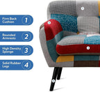 Bonzy Home Modern Colorful 3 Piece Coroful Fabric Sofa Set, Included Accent - Image 5