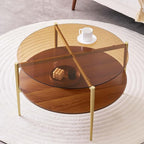LumFurn Round Coffee Table, Mid-Century Modern Design, D30 x H17, by LumFurn
