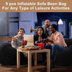 Realspring 6 9 12 Pcs Inflatable Bean Bag Chairs - Image 5