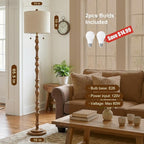 Scenekoy 65.5 Natural Real Wood Floor Lamp - Image 5