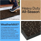 GORILLA GRIP 100% Waterproof All-Season WeatherMAX Doormat 35x23, US Designed - Image 3