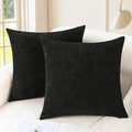 CaliTime Decorative Couch Throw Pillow Covers 20 X 20 Inches Black | Pack of 2 by CaliTime