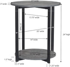 Household Essentials Jamestown Round Side End Table - Image 3